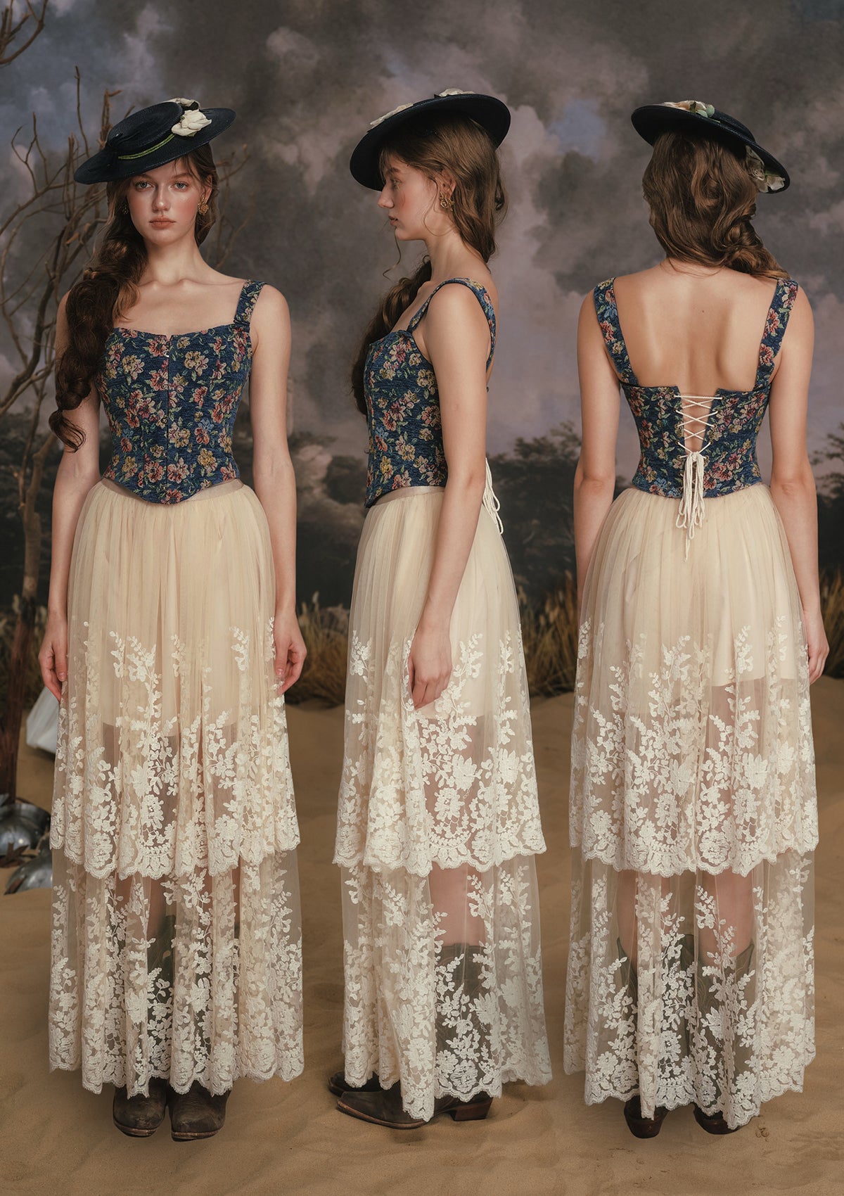 Azure Flower Fair Corset - Image 3