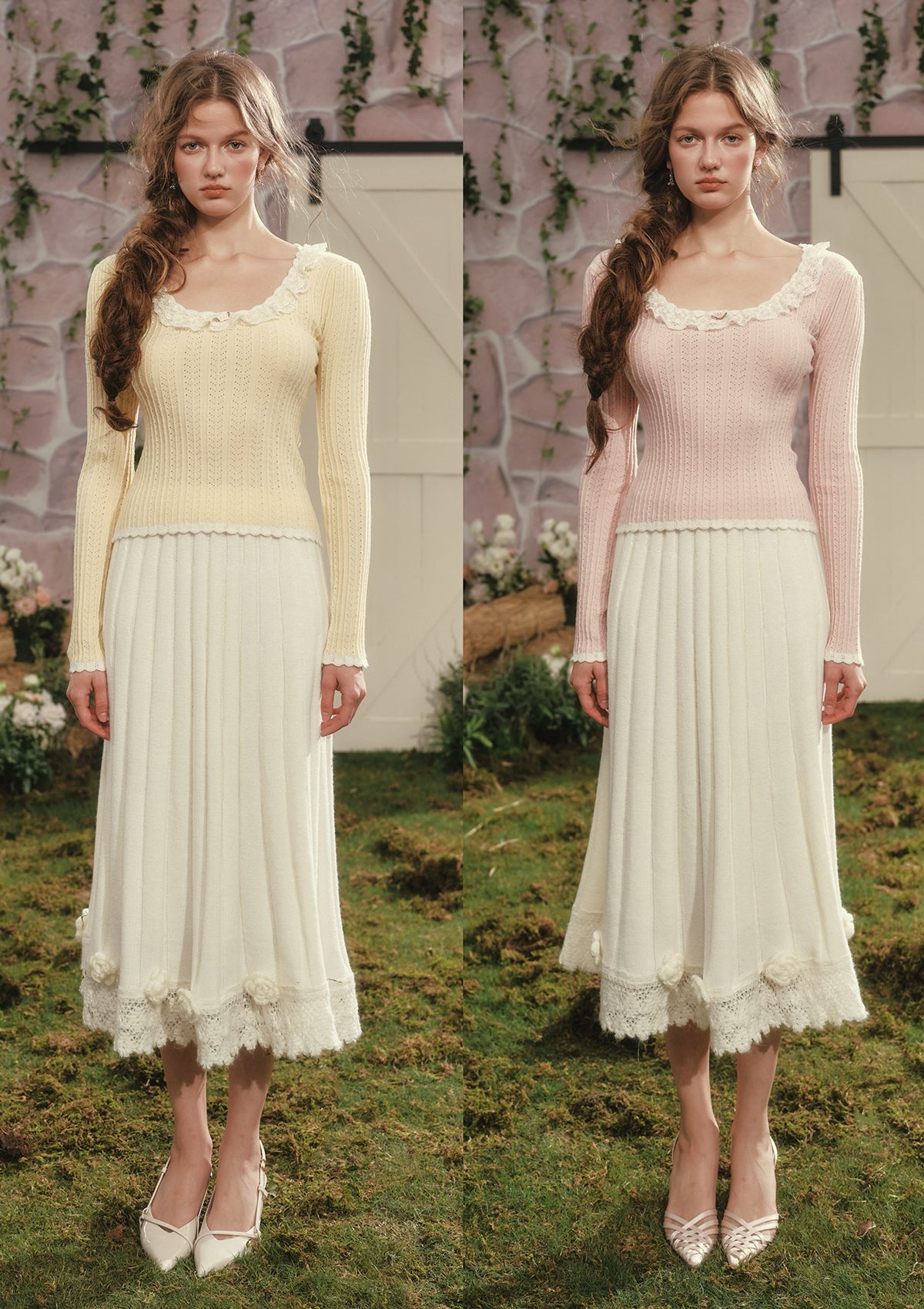 Berry Yogurt Knit Skirt - Image 3