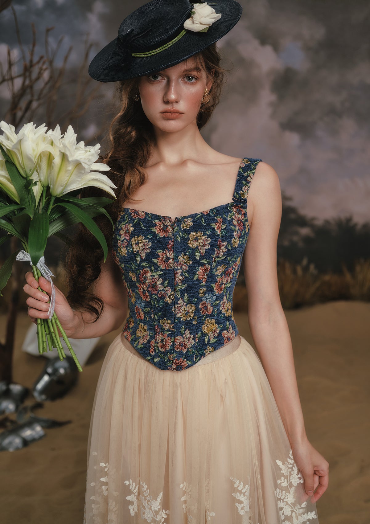 Azure Flower Fair Corset - Image 4
