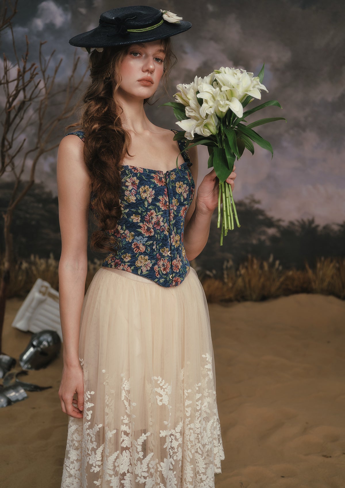 Azure Flower Fair Corset - Image 8