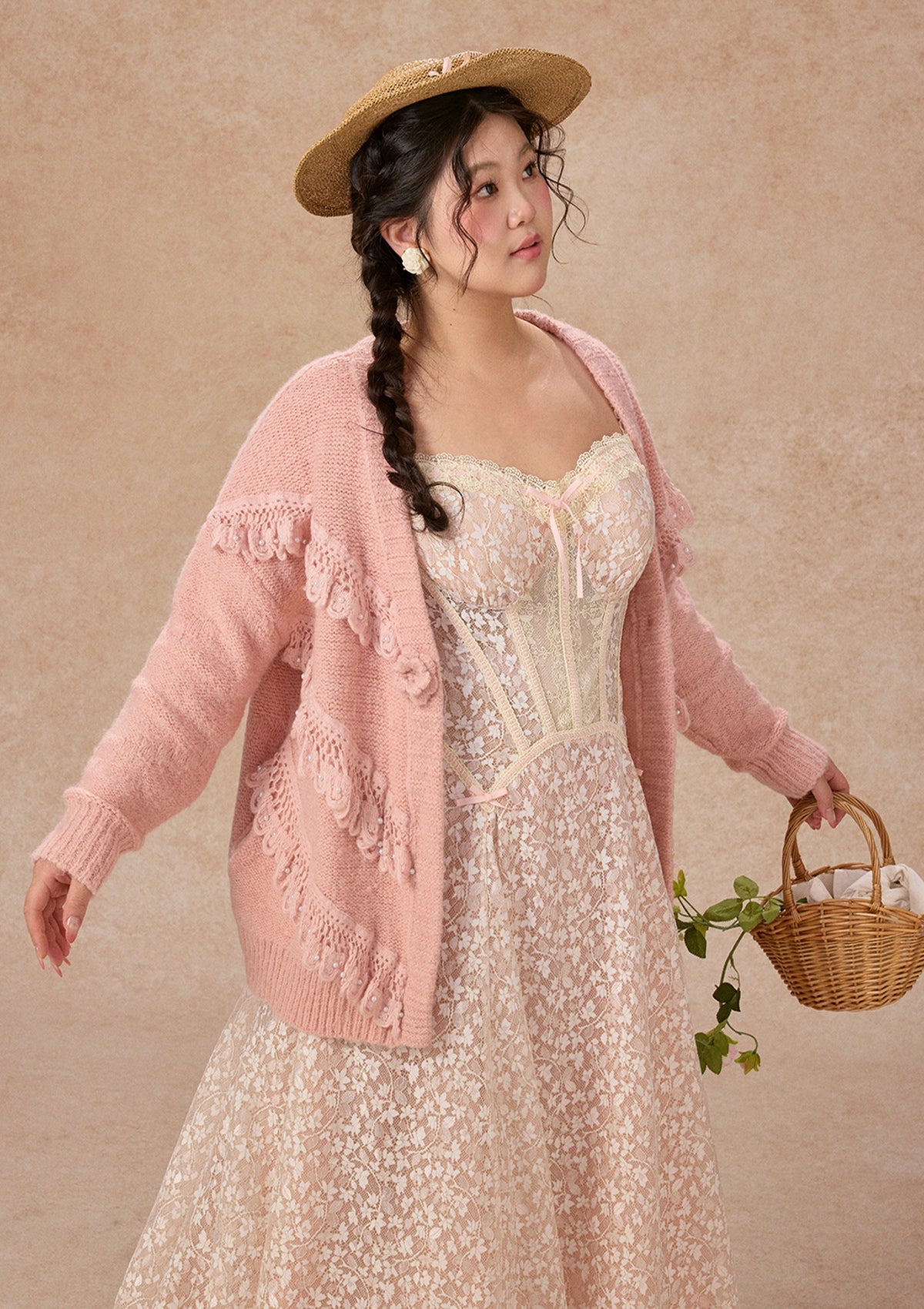 Curve&Plus Meno's Letter Knit Cardigan - Image 5