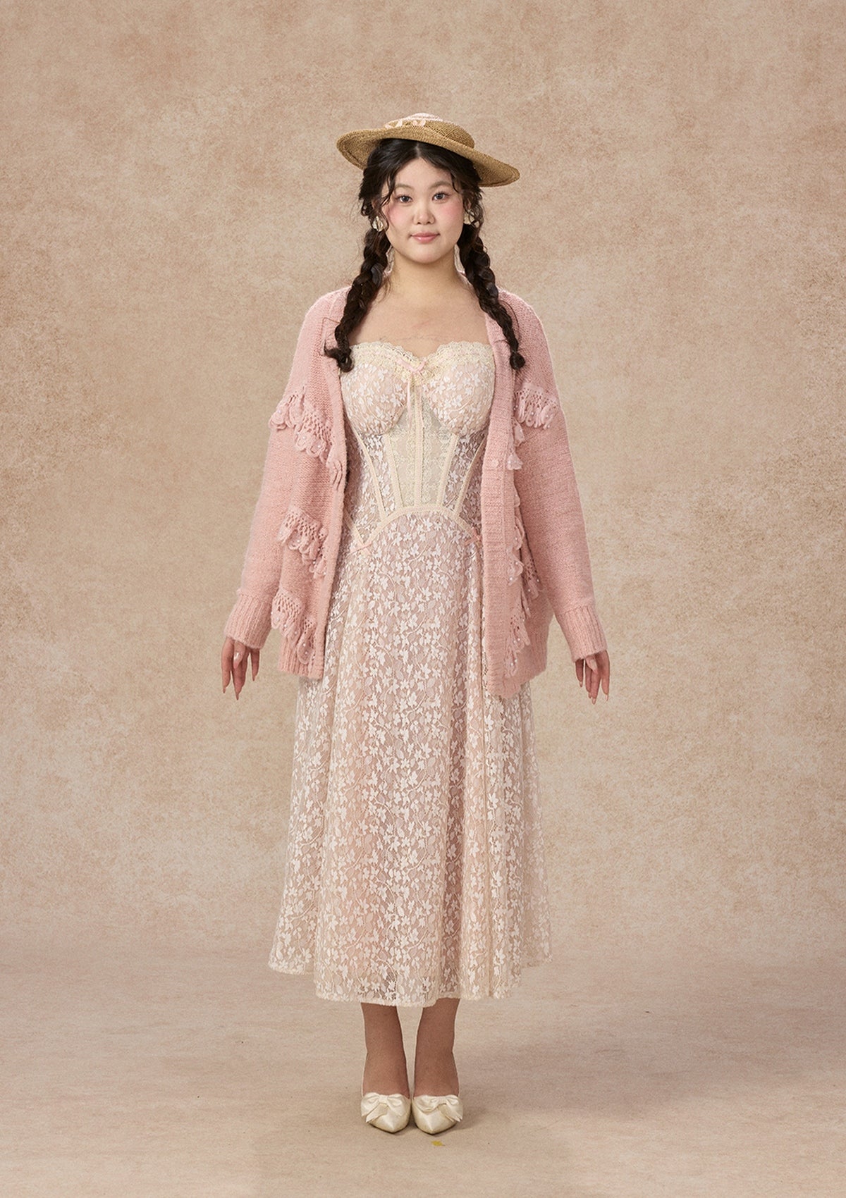 Curve&Plus Meno's Letter Knit Cardigan - Image 8