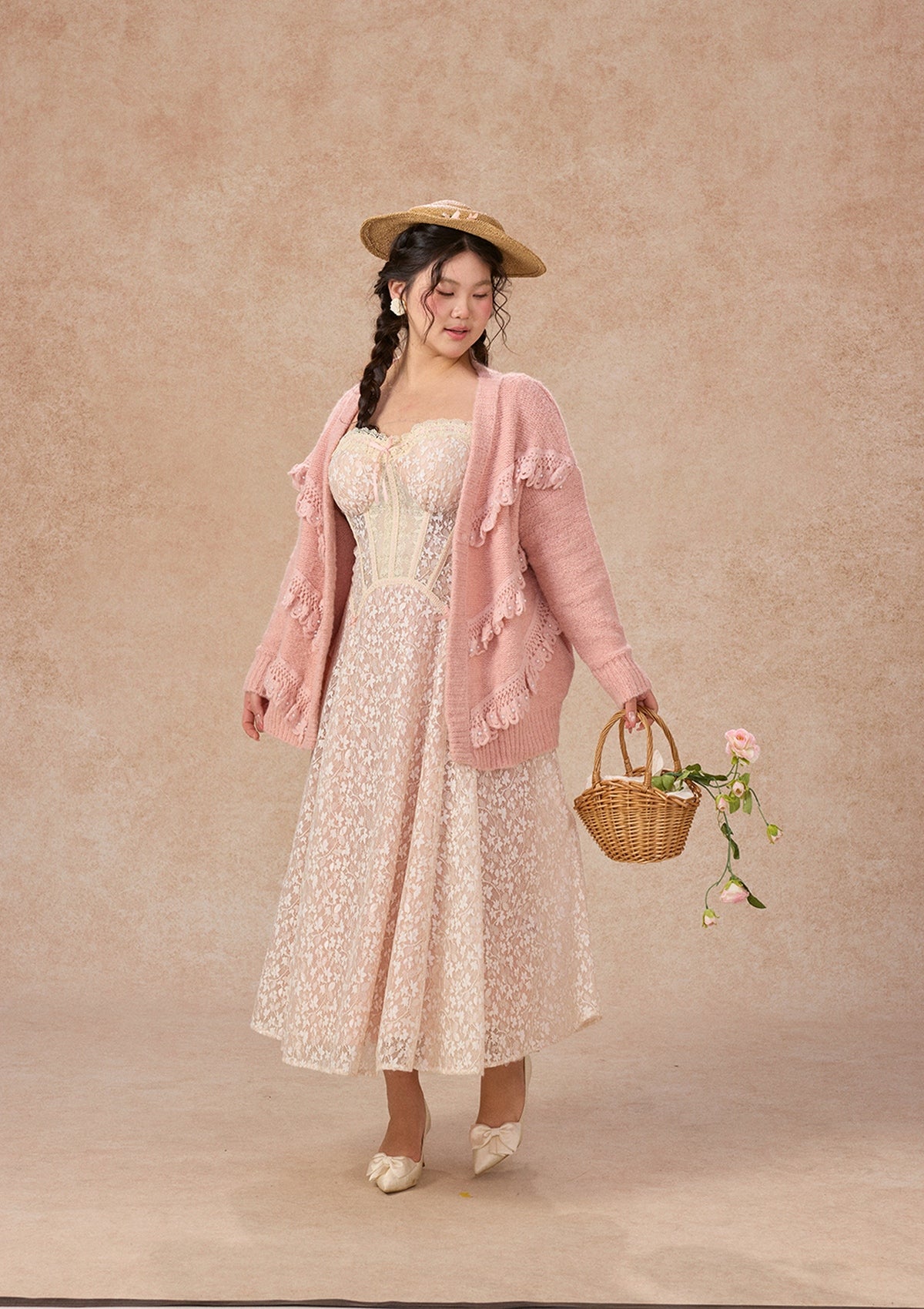 Curve&Plus Meno's Letter Knit Cardigan - Image 9