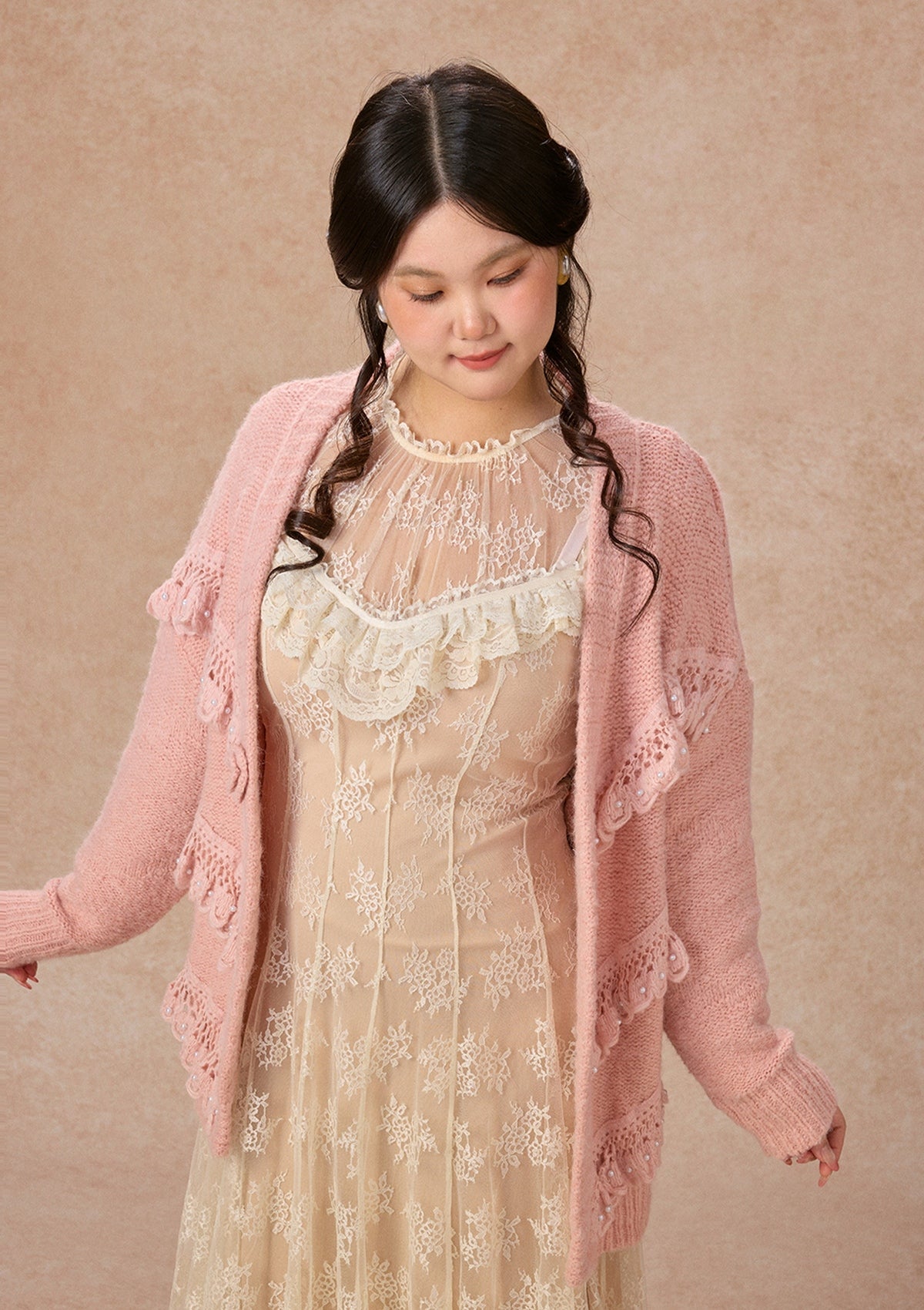 Curve&Plus Meno's Letter Knit Cardigan - Image 4